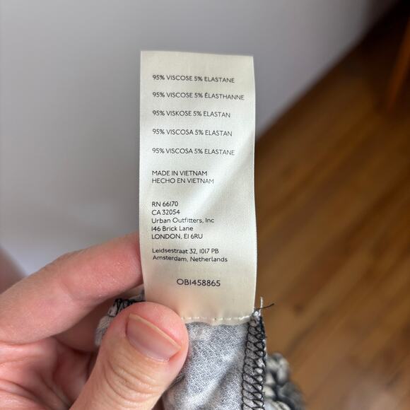 Free People Marsaille Short Sleeve Cutout Minidress Small Black animal print - Picture 9 of 10